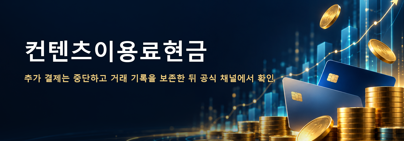 컨텐츠이용료현금 · 추가 결제는 중단하고 거래 기록을 보존한 뒤 공식 채널에서 확인